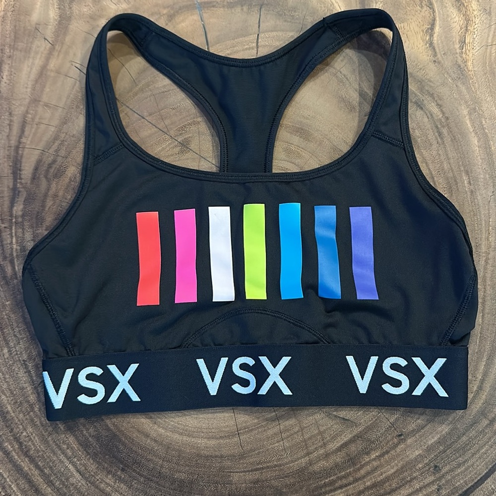 Victoria’s Secret VSX Sport Racerback Rainbow Sports Bra